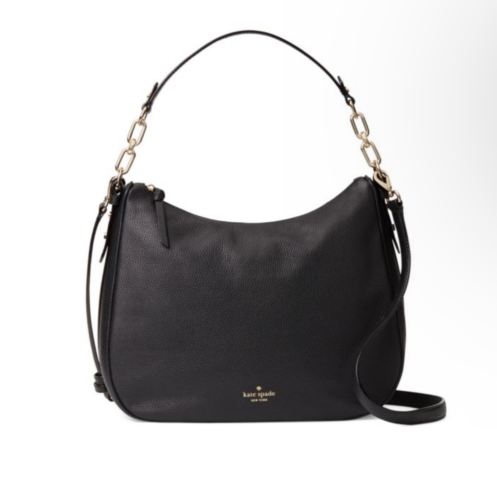 Kate Spade Mulberry Street Vivian Shoulder Black Leather Bag - Picture 2 of 15